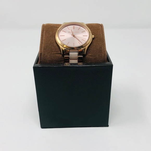 MICHAEL KORS GOLD WATCH WITH PINK ACCENTS - Picture 3 of 13